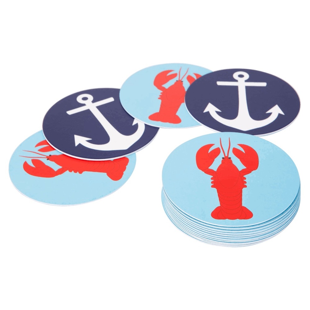 🦞 16 Reversible ‘SunnyLife’ Coasters - Picture 2 of 8